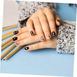 Minkissy Fashionable Nail Rhinestones Crystal Nail Gems Round Glass DIY Decor Easy Application Manicure Charms