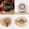 Fuhaieec 50pcs 2.4"-2.8" Unfinished Natural Wood Slices Circles with Tree