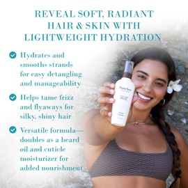 Original Sprout Luscious Island Hair Oil for All Hair Types, Non-Greasy & Lightweight Formula with Coconut & Linseed Oil, Helps Hydrate & Tame Frizz, Vegan and Sulfate Free, Travel Size, 3 fl oz