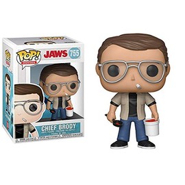 Funko Jaws + Pop Protector: Retro Pop! Movies Vinyl Figure (Gift Set Bundled with ToyBop Brand Box Protector Collector Case) (Chief Brody Smoking with Chum #755/38554)