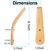 Boao 4 Pieces Wood Hooks for Towels Wall-Mounted Natural Wood