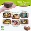Eco Leaf 10-Pack 350ML Natural Coconut Bowls| Natural Coconut Shell