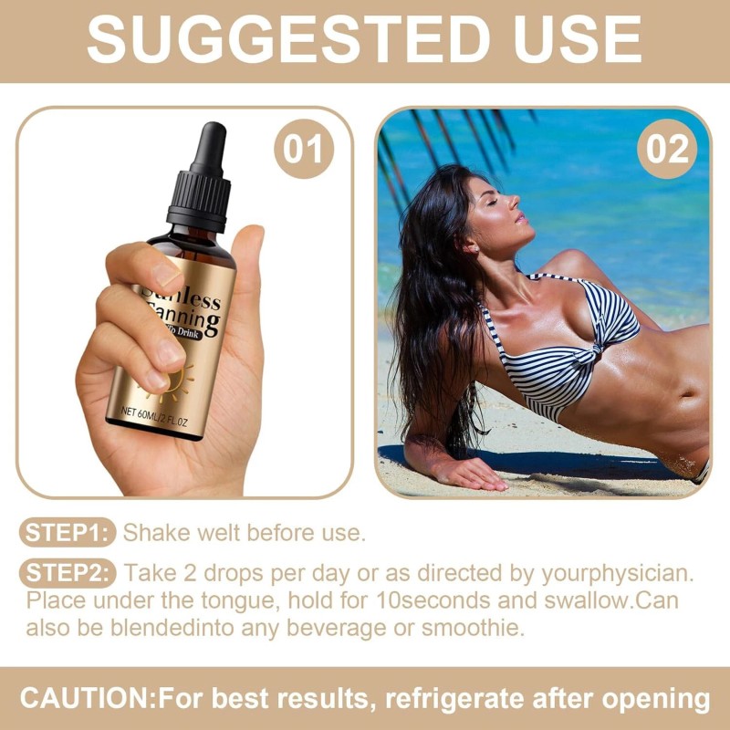 Unbranded Sunless Tanning Drops To Drink,Naturall