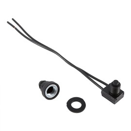 Car Push Button Switch,5Pcs 12V Momentary On/Off Reset Push Button Control Switch Black with Rubber Boot