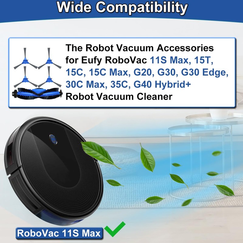 EATBALE Accessories Kit Brushes Replacement for Eufy RoboVac 35C, 11S