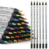 nsxsu Pack of 24 7 in 1 Rainbow Pencils, Wooden