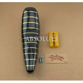 Lowrider 20" LOWIRDER SPARKLE BLACK/GOLD BANANA SEAT W/LOWRIDER GOLD GRIPS FOR 20" BIKE