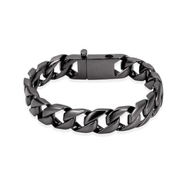 Urn Bracelet for Ashes - Cremation Urn Bracelet for Human Ashes for Men - Silver Cuban Link Bracelet Cremation Jewellery for Ashes Urn Keepsake Memorial Ash Holder Bracelet, Stainless Steel, No