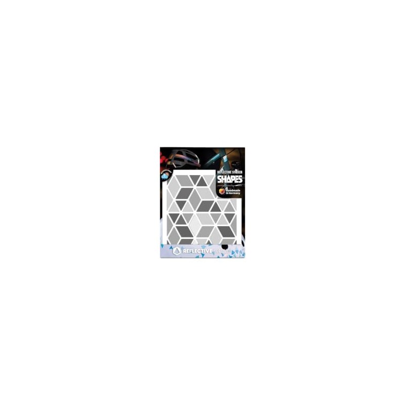Reflective Berlin Shapes Reflective Stickers Diamonds Grey One Size