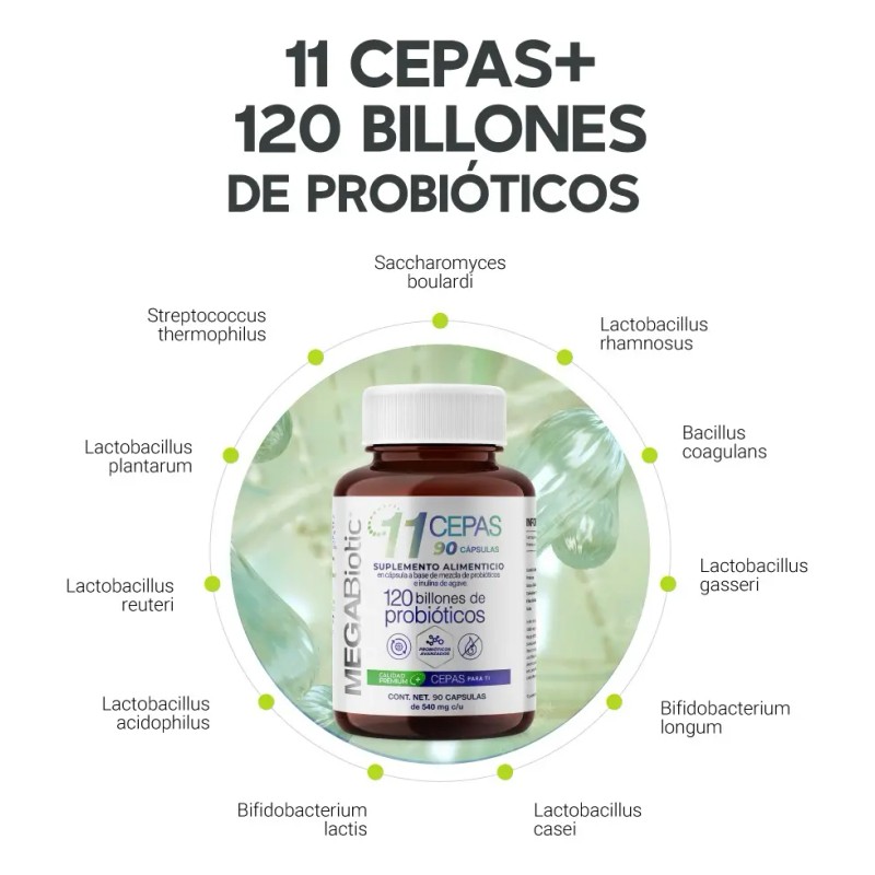 Probioticos Cepas 120 Billones Megabiotic Capsulas