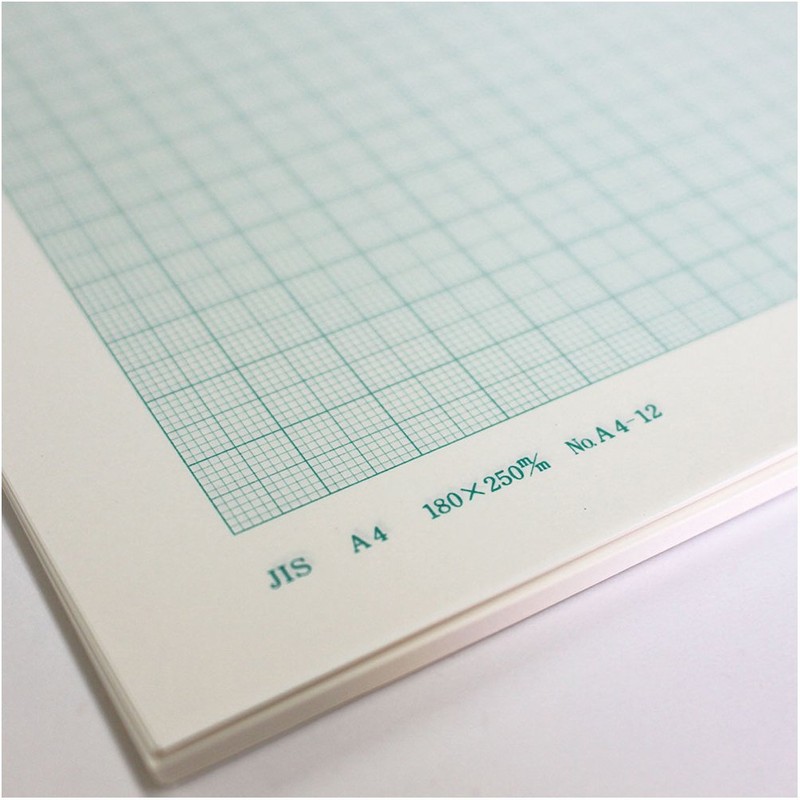 SAKAEテクニカルペーパー グラフ用紙 A4 1mm 方眼 上質紙 50枚 グリーン A4-12