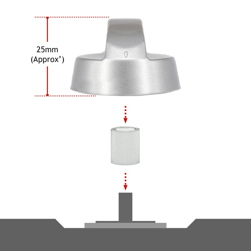 Spares2go Control Knobs/Dials for AEG Oven Cooker & Hob (Pack