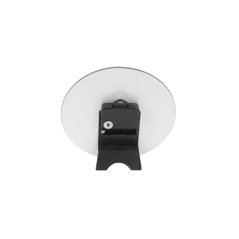 Present Time Small Glass Wood Clock - DARK WOOD