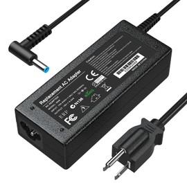 Cargador Laptop HP, Cargador HP Laptop Punta Azul Inteligente de 19,5 V 3,34, Adaptador de CA para 65W Pavilion x360 11 13 15;Stream 13 11 14;TouchSmart 11 13 15;Elitebook Folio1040 G1