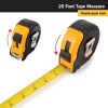 Titan 25 Foot Tape Measure Ergonomic Design Quick Read Standard