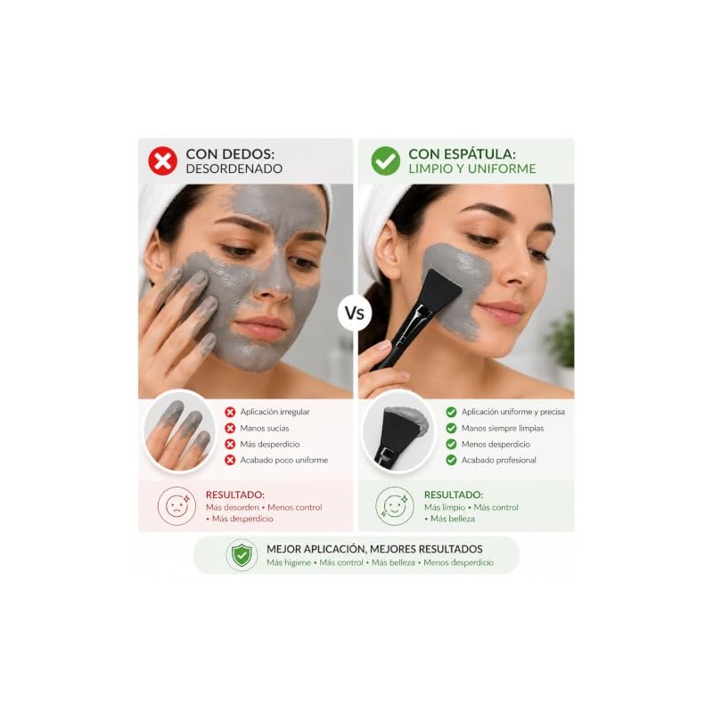 4 Brochas de Silicón para Mascarillas Faciales (TIPO ESPATULA) -