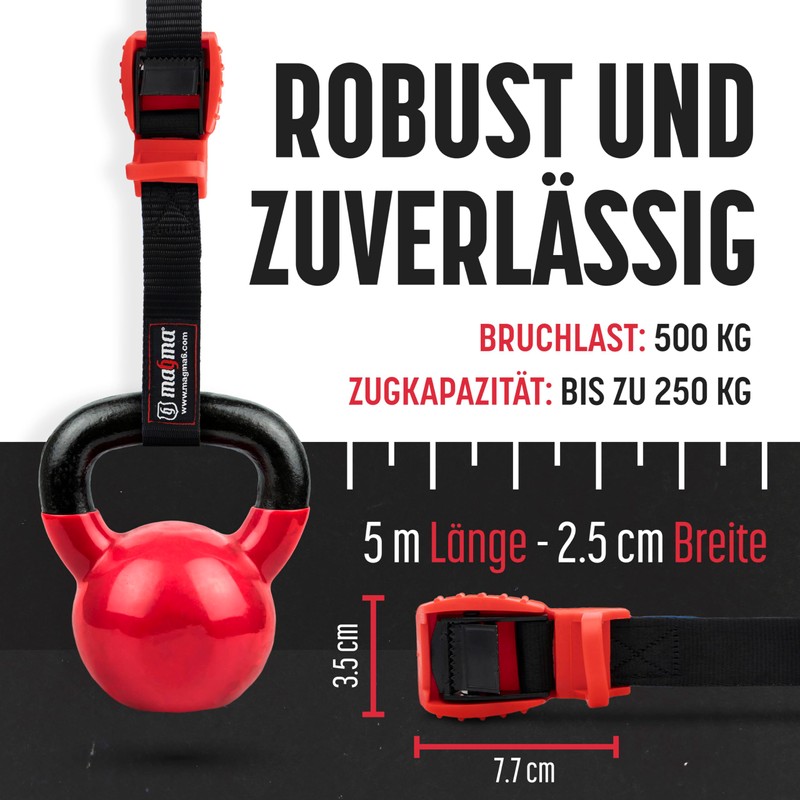 Magma Lashing Straps with Rubber Buckle for Safe Loading of