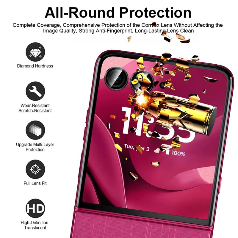 GIOPUEY [Complete Protection Camera Protection Compatible with Motorola Razr 60