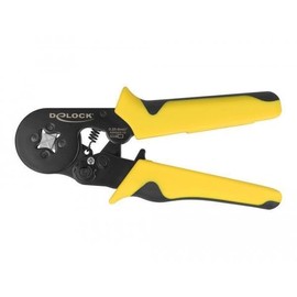 Delock Pliers for crimping wire end ferrules self-adjusting - square