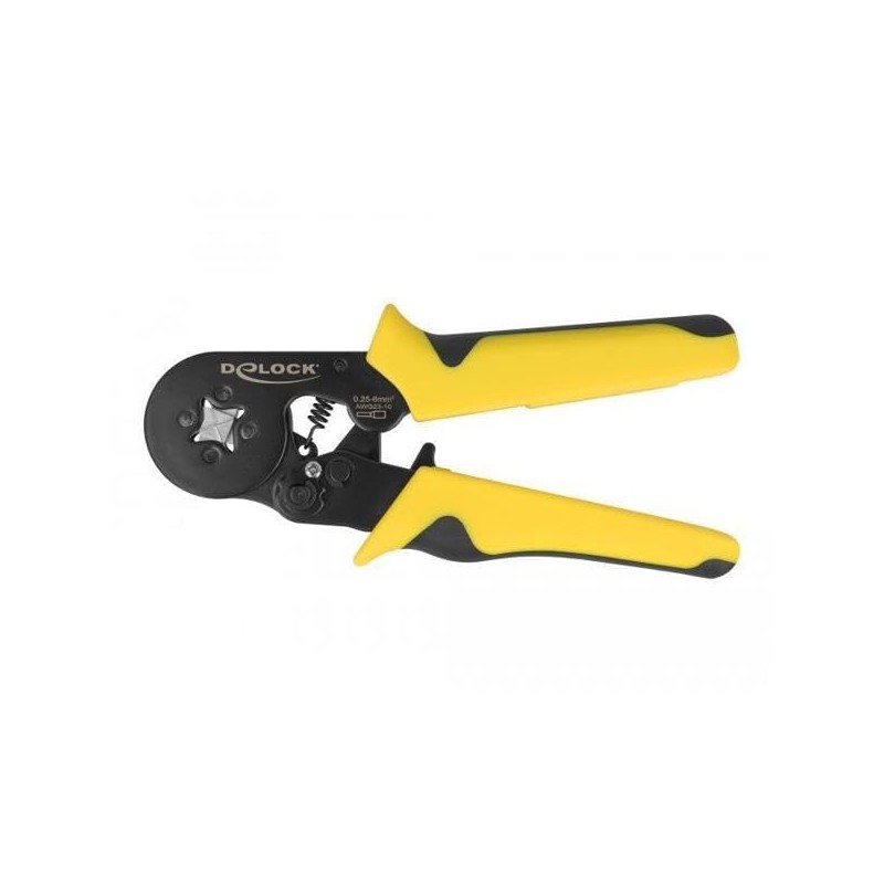 Delock Pliers for crimping wire end ferrules self-adjusting - square