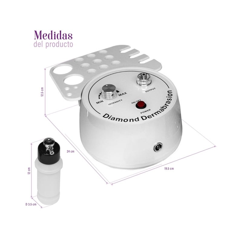 Máquina Dermoabrasión Facial Nanofort Puntas Diamante 3 en 1