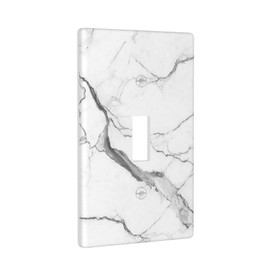 Marble Grey and Black Light Switch Cover Decorative 1 Gang Single Toggle Cover Wall Plate for Home Decor Standard Size 4.5" x 2.76"
