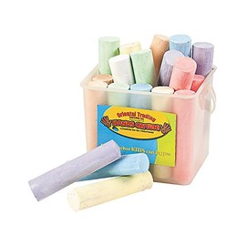 Jumbo Sidewalk Chalk - 20 pieces per bucket - Great for Kids Activities - Easter Basket Stuffer