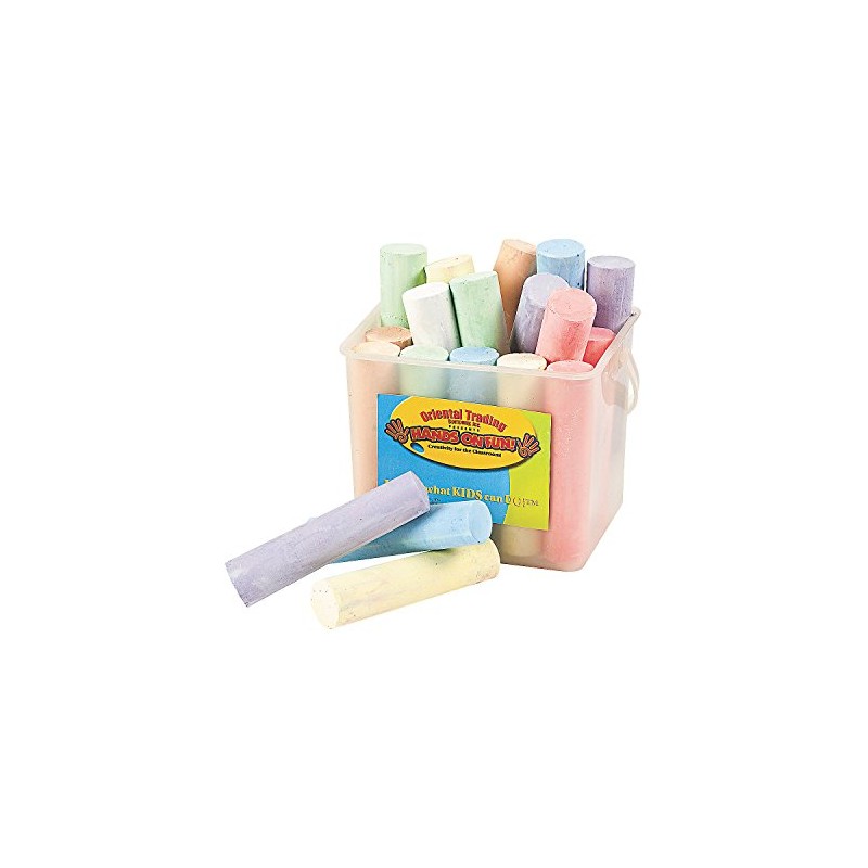 Jumbo Sidewalk Chalk - 20 pieces per bucket - Great
