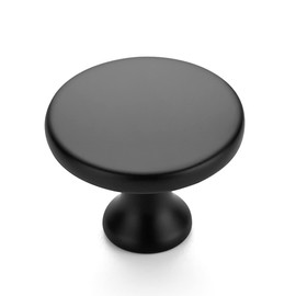 Ravinte 25 Pack 1-1/4 Inch Matte Black Round Kitchen Cabinet Knobs,Zinc Solid Drawer Pulls,Cabinet Handles for Cupboard, Dresser, Closet and Bathroom, Modern Cabinet Hardware for Cabinets