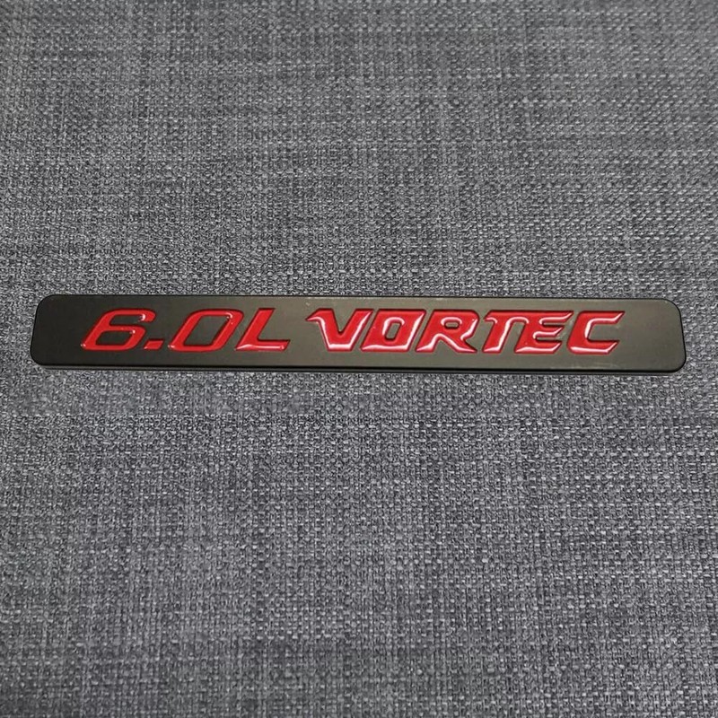 2Pcs 6.0L Vortec Emblems 3D Engine Badge Compatible with 1500
