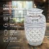 Silver Fleur De Lis Adult Cremation Urn