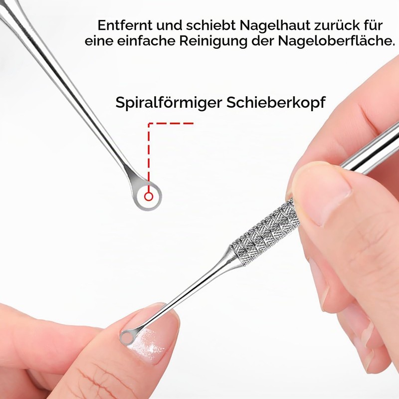 Yoezuo Double Head Cuticle Pusher Stainless Steel