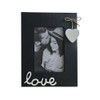Simelecor Black Wooden Picture Frame 4x6 for Love with Heart-Table