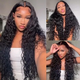Wiggins Wig Loose Deep Wave Lace Front Wigs Human Hair 4x7 Ready To Go Glueless Wigs Human Hair Pre Plucked Loose Deep Wave Human Hair Wig Pre Cut Lace Pre Bleached Glueless Wigs For Women 20 Inch