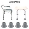 Heavy Duty Shower Chair Leg Caps 4 Pack - Replacement