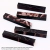Legacy Woodturning, Acrylic Pen Blank, Dark Brown with White Lines,