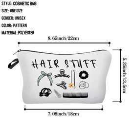 Livel lhood HAIR STUFF Makeup Bag Cute Small Organizer Zipper Pouch Hair Accessories Cosmetic Bag Birthday Present for Women Friends, hzz18095, Small