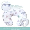 OWLOWLA Nursing Pillow Cover,Minky Breastfeeding Pillow Cover Fits Original Nursing