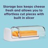 Chef'n 2-in-1 Cheese Slicer Storage Container, Gift For The Cheese
