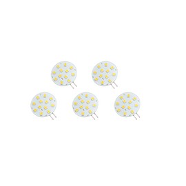 Rolux LED Pin Base 2.5 W Set of 5 Warm White Even Lighting 80RA 3000K 330LM Replaces 20W Halogen Not Dimmable 10-30V