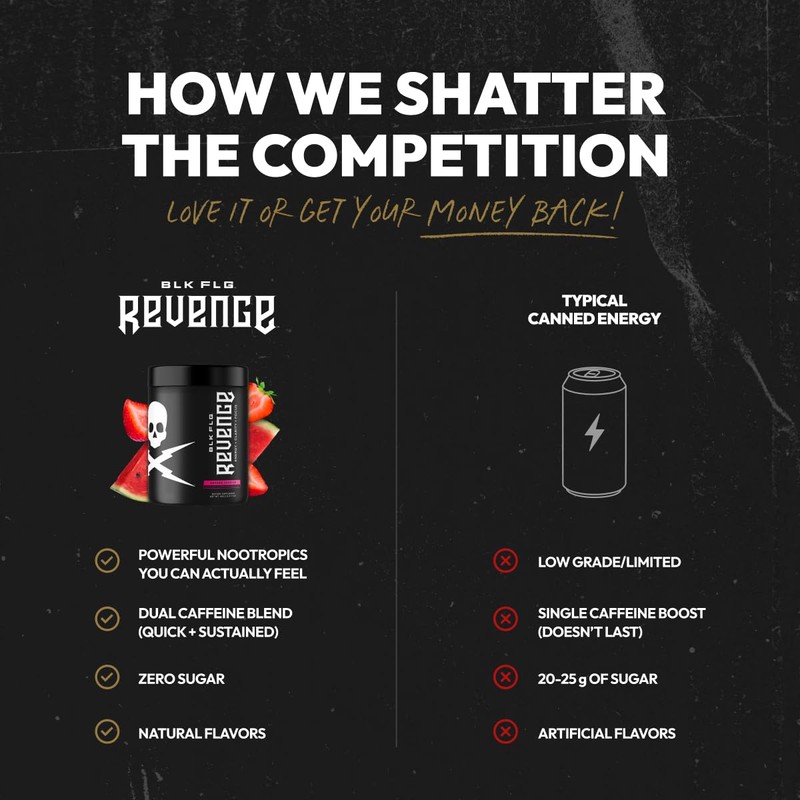 REVENGE BLK FLG Deep Blue Energy Stick Packs Blue Raspberry