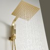 Brushed Gold Shower System with 10Inch Rain Shower Heads with