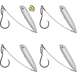 Wondersee Catfish Float Rig Santee Rig Catfish Floats Santee Cooper Catfishing Rig for Bank River Lake with Circle Hooks Catfish Rattling Line Float Catfishing Tackle (Pack of 4)
