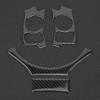 4Pcs/Set Carbon Fiber Steering Wheel Trim Cover Car Refitting Fits
