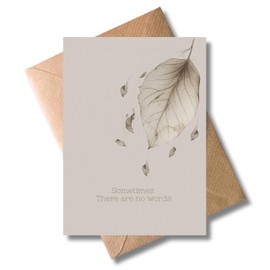 WBdesignz Sympathy Card with Envelope - Sympathy Card Falling Sheet "Sometimes There Are No Words" - A6
