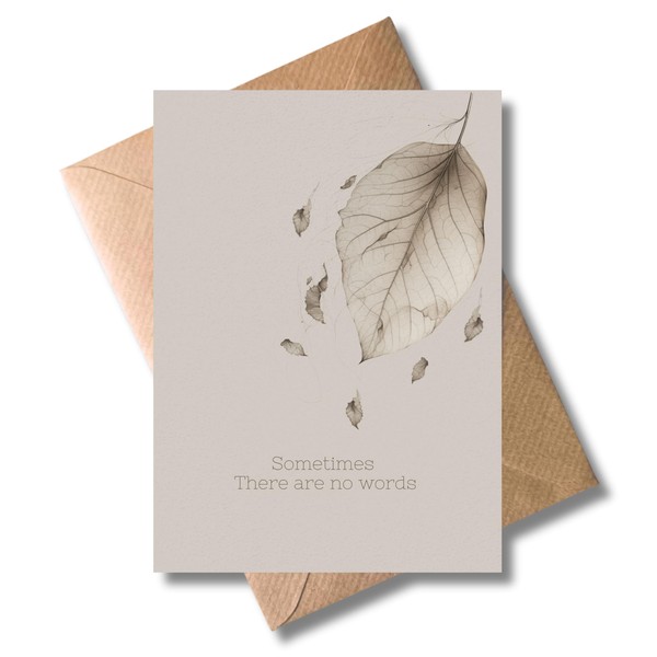 WBdesignz Sympathy Card with Envelope - Sympathy Card Falling Sheet