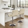 Yaheetech Bar Stools Set of 2, PU Leather Adjustable Swivel