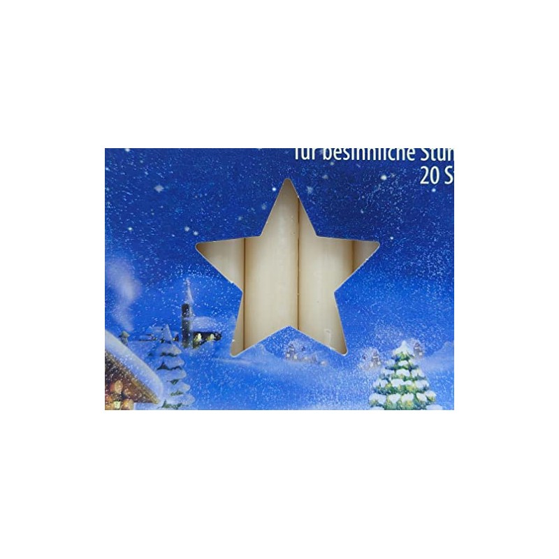 Pyramidenkerzen 13 mm 20 Stück, Champagner