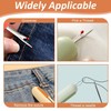 Yuio 3pcs 2-in-1 Needle Threader Seam Ripper, Stretchable Plug-in Sewing