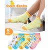 Silicherry 5 Pairs Duck Socks for Women Cute Ankle Socks